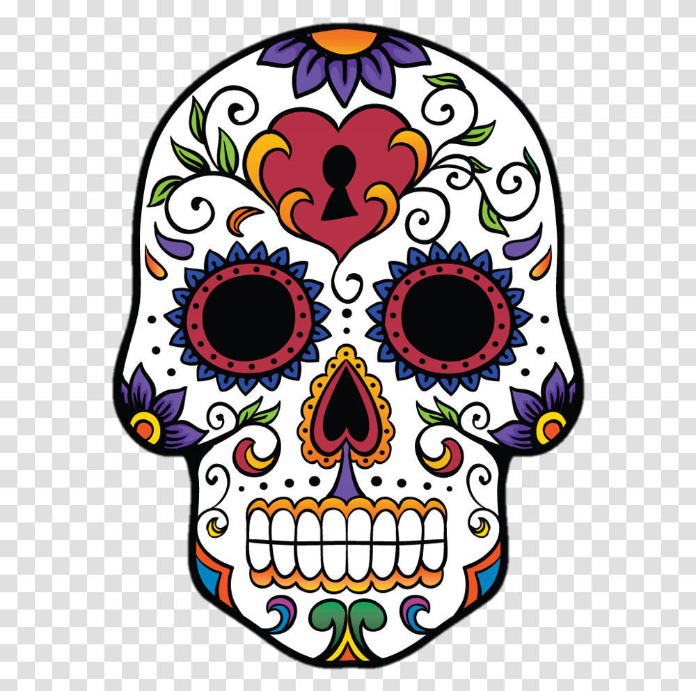 Dia De Los Muertos Clipart Day Of The Dead Skull Clipart, Pattern, Floral Design, Poster Transparent Png