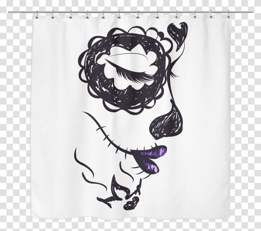 Dia De Los Muertos Girl Skull, Shower Curtain, Drawing Transparent Png