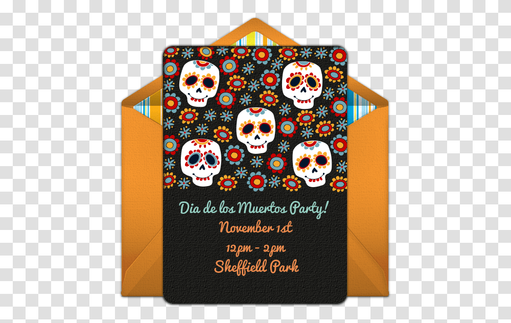 Dia De Los Muertos Sign, Rug, Quilt, Patchwork, Greeting Card Transparent Png