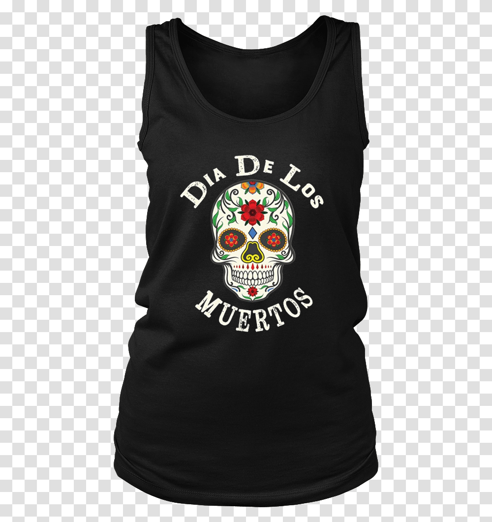 Dia De Los Muertos Skull Active Tank, Sleeve, Long Sleeve, T-Shirt Transparent Png