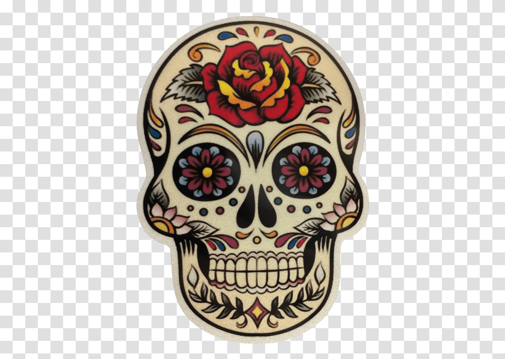 Dia De Los Muertos Skull, Label, Skin, Rug Transparent Png