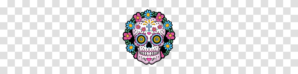 Dia De Los Muertos Sugar Skull, Floral Design, Pattern Transparent Png