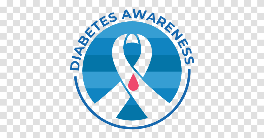 Diabetes Awareness Ribbon Drop Badge Sticker Diabetes Awareness Ribbon, Logo, Symbol, Trademark Transparent Png