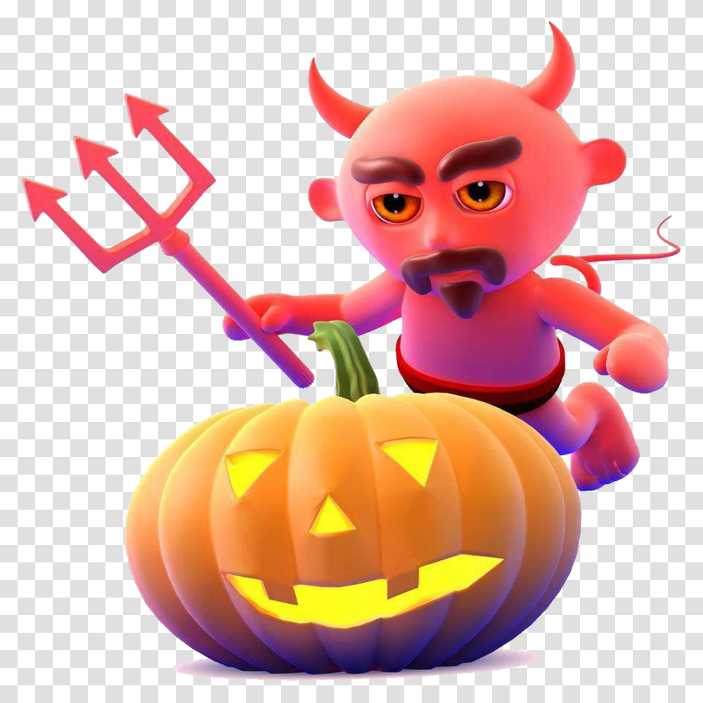 Diablo, Fantasy, Toy, Plant, Pumpkin Transparent Png