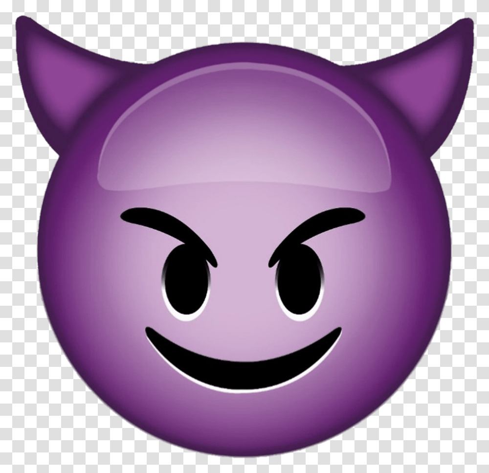 Diablo Morado Emoji Evil Emoji, Plant, Purple, Apparel Transparent Png