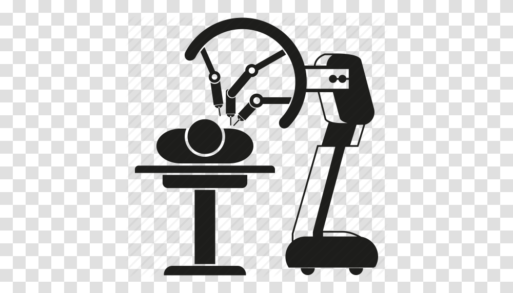 Diagnosis Medical Robot Operation Robot Robotic Surgery, Microphone, Electrical Device, Lighting, Silhouette Transparent Png