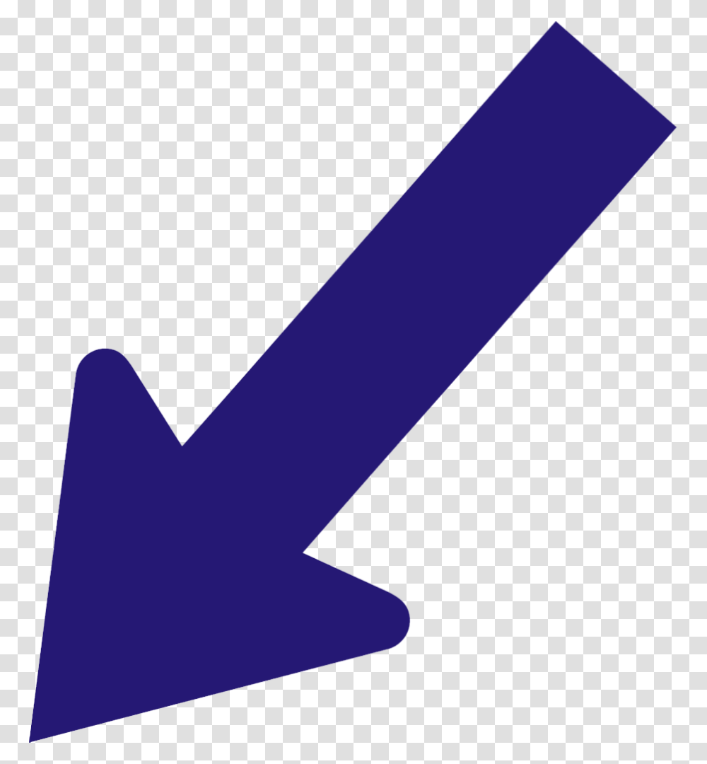 Diagonal Arrow Down To The Left, Axe, Tool, Number Transparent Png