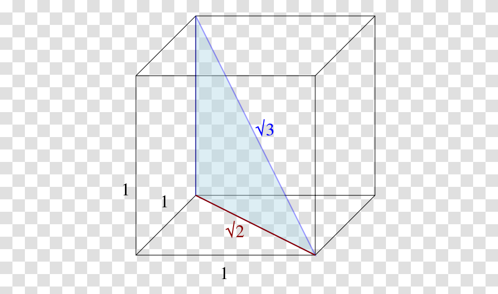 Diagonal De Un Cubo, Triangle, Cone Transparent Png