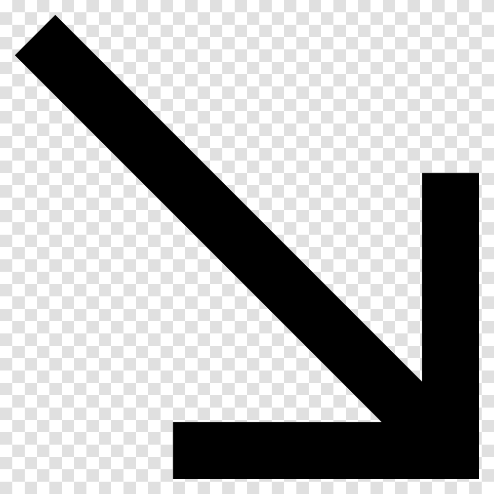 Diagonal Down Arrow Arrow Pointing Diagonally Down, Alphabet, Label, Word Transparent Png