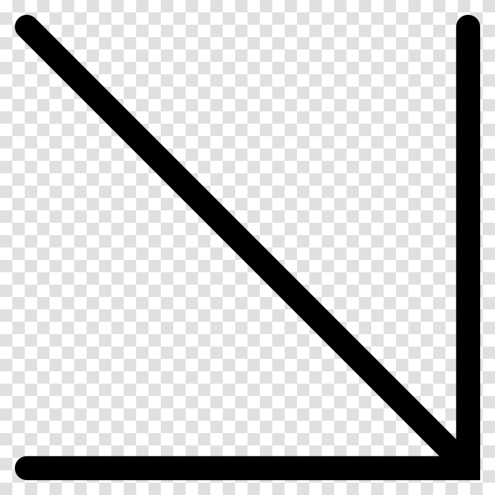 Diagonal Right Arrow Pointing Down, Triangle, Baseball Bat, Team Sport, Sports Transparent Png