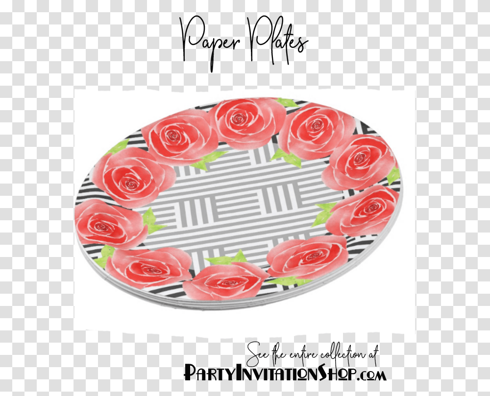 Diagonal Stripes Rose, Platter, Dish, Meal, Food Transparent Png
