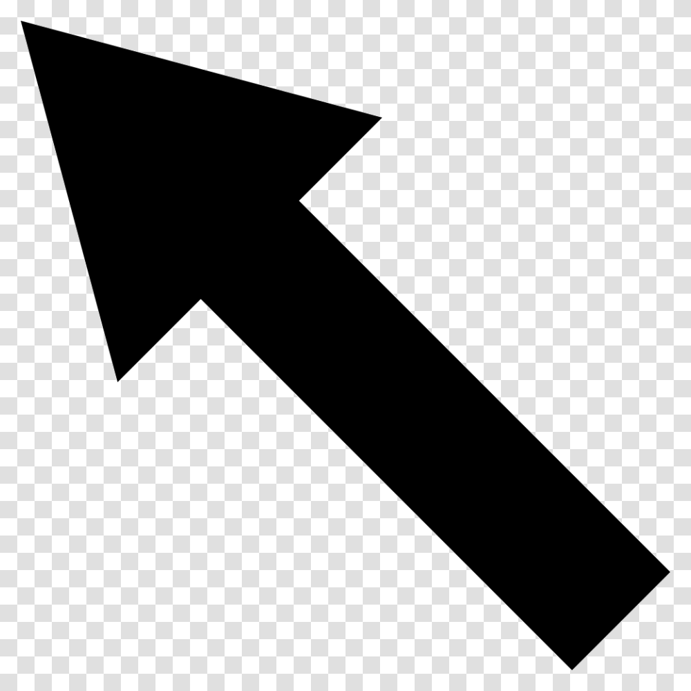 Diagonal Up Left Arrow, Axe, Tool, Star Symbol Transparent Png