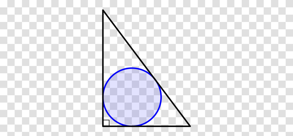 Diagram Shows Blue Circle Inside A Right Angled Triangle Triangle, Lighting, Moon, Outdoors, Nature Transparent Png