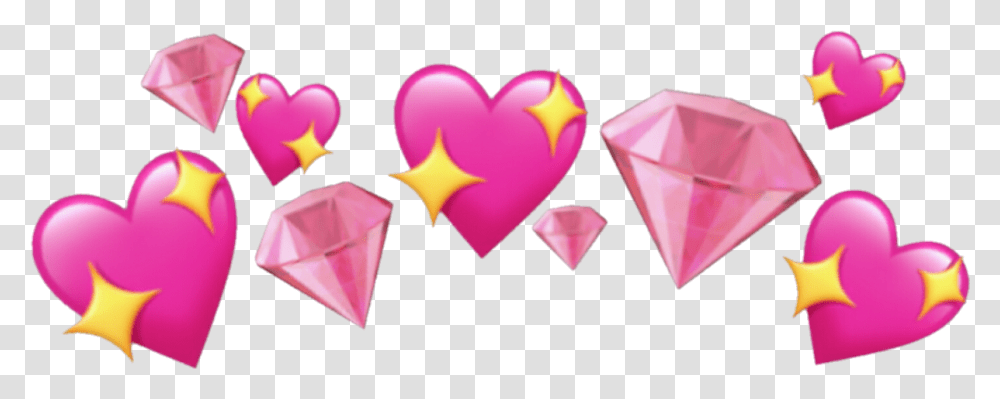 Diamante Diamond Heart Corazn Sticker By Wholesome Meme Hearts, Star Symbol Transparent Png