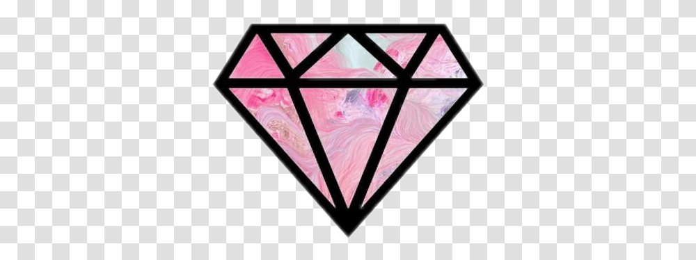 Diamante Tumblr 5 Image Imagenes De Diamantes Dibujos, Rug, Triangle, Stained Glass, Art Transparent Png