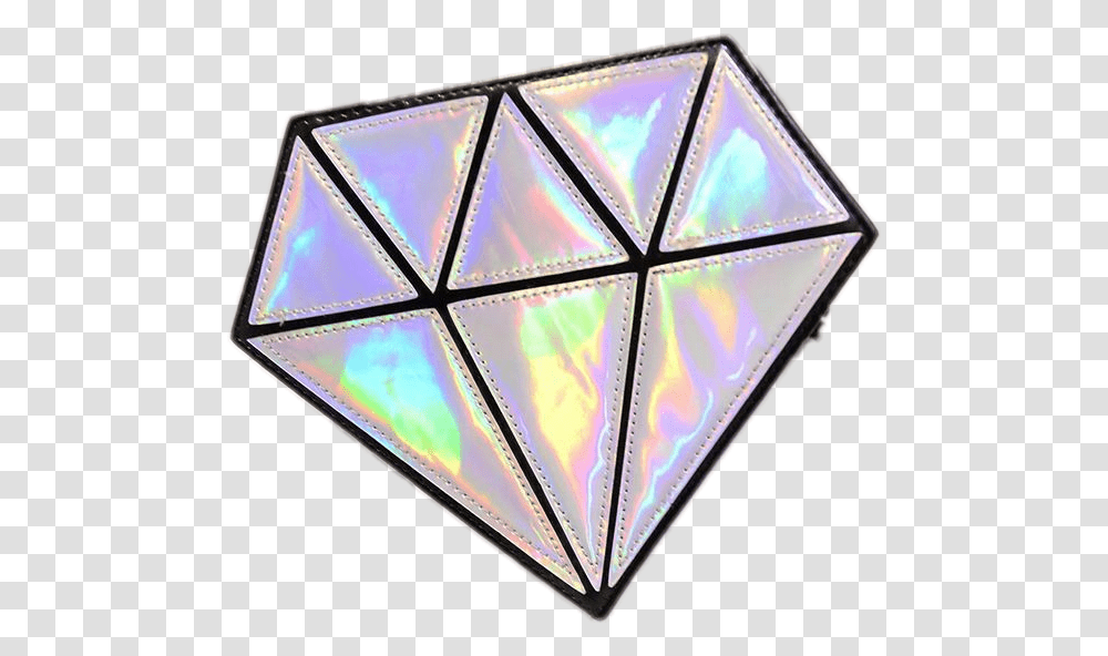 Diamantes Diamond Shaped Bag, Triangle, Stained Glass, Toy Transparent Png