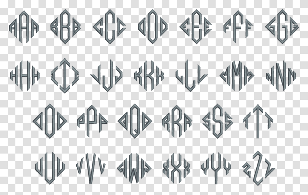 Diamond 3d Puff Diamond Monogram, Alphabet, Face Transparent Png