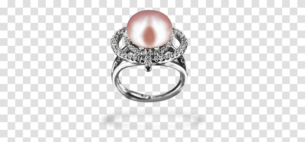Diamond And Pink Pearl Engagement Ring, Accessories, Accessory, Jewelry, Crystal Transparent Png