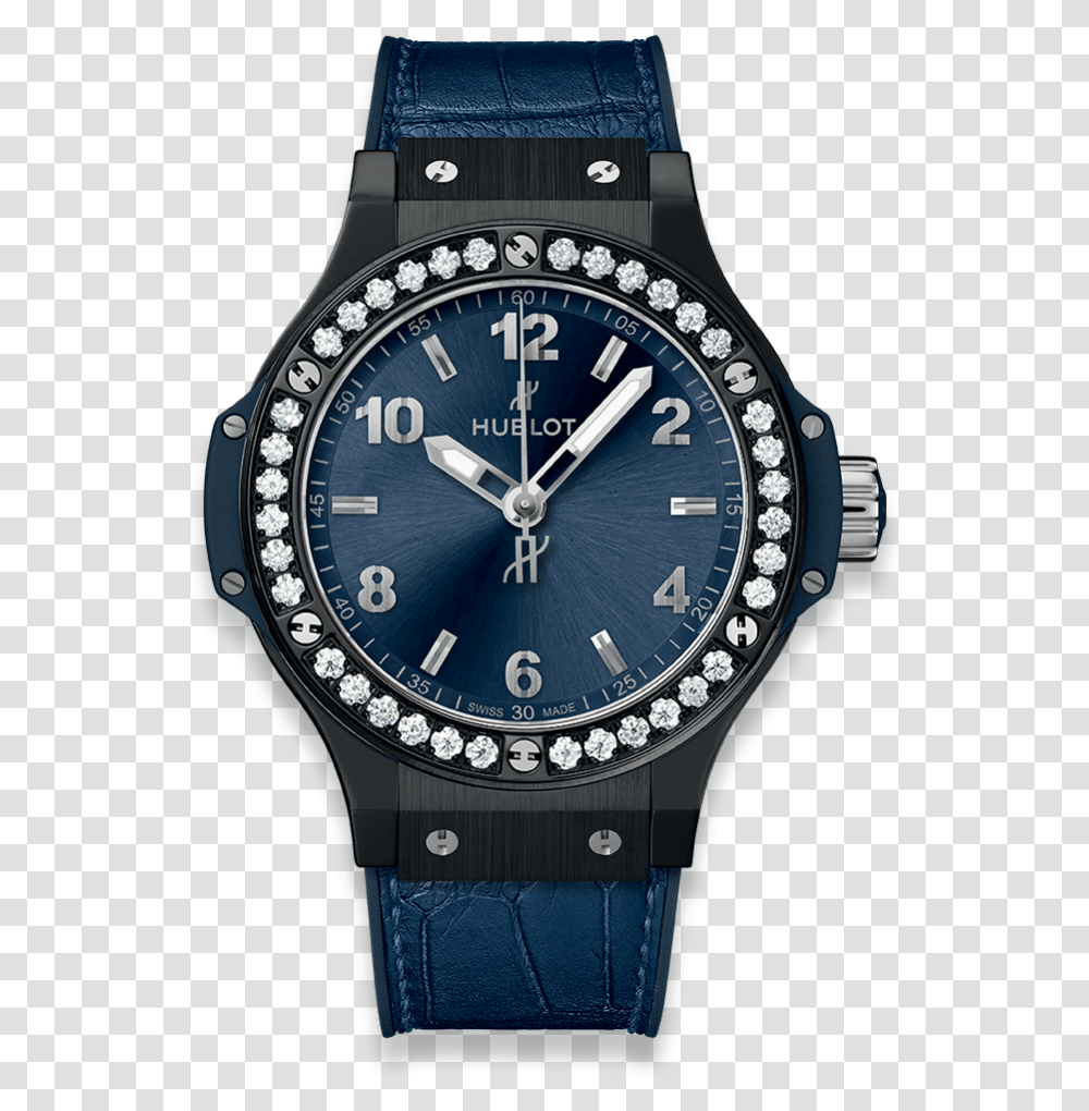 Diamond Blue Diamond Hublot Big Bang, Wristwatch, Clock Tower, Architecture, Building Transparent Png