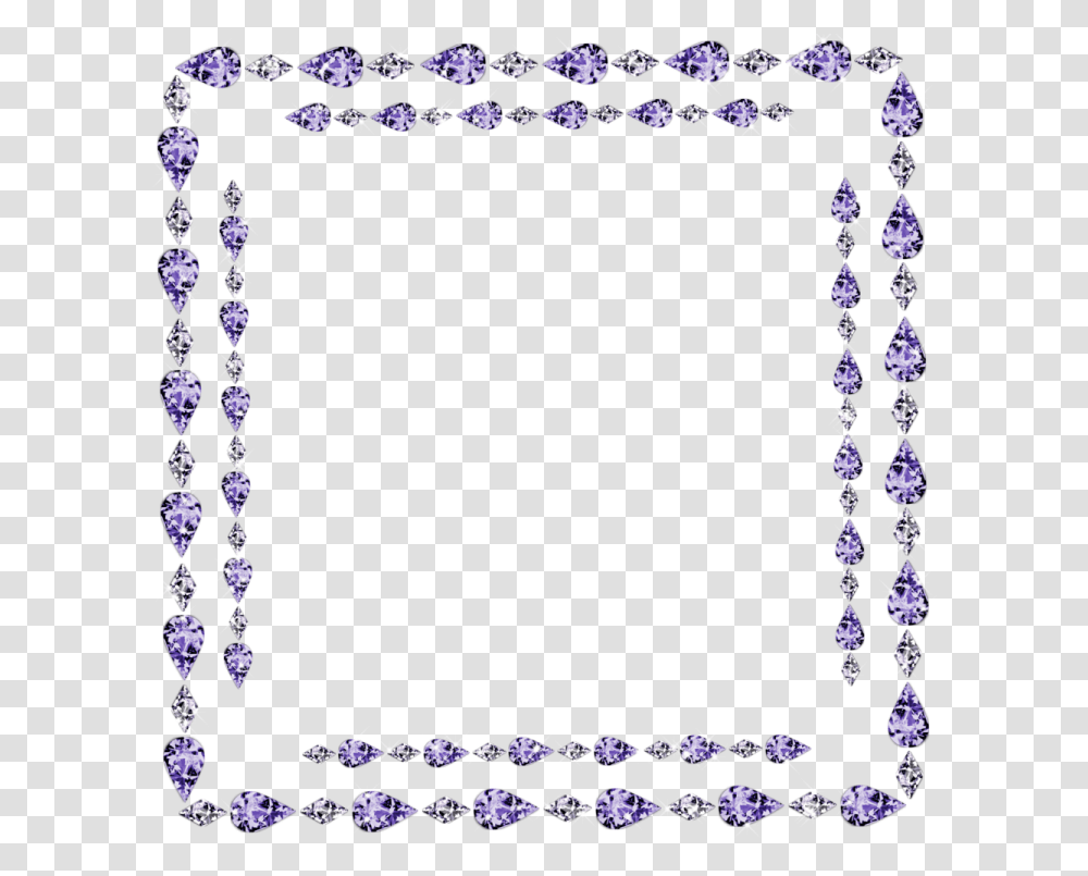 Diamond Border Clip Art Diamond Bling Bling Border, Purple, Plant, Pattern Transparent Png