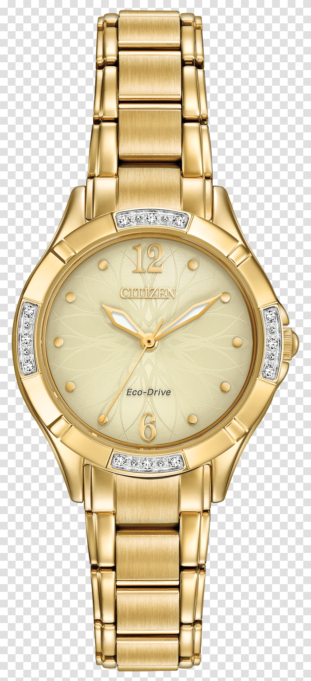Diamond Citizen Two Tone Ladies Watch, Wristwatch, Gold Transparent Png