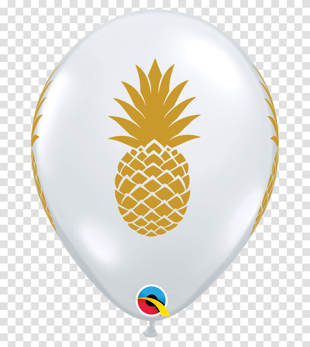 Diamond Clear With Gold Pineapple Tumbler Pineapple, Fruit, Plant, Food, Balloon Transparent Png
