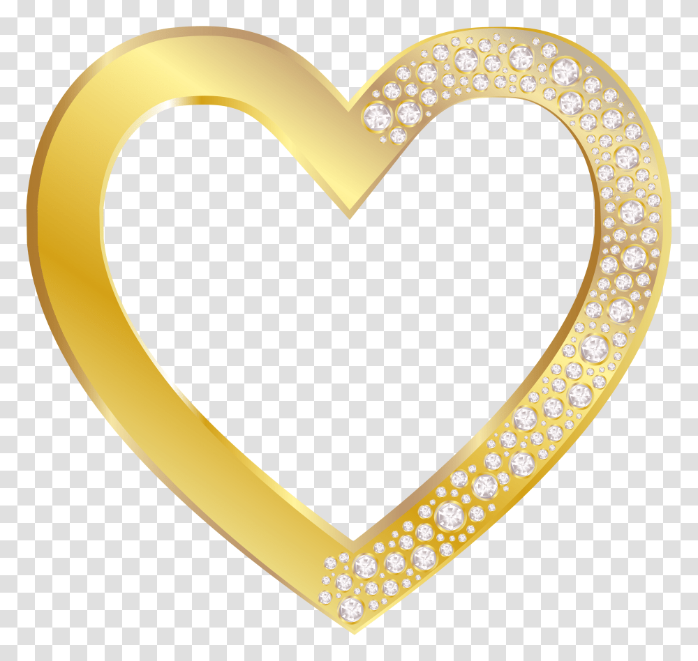 Diamond Clipart Number, Lamp, Gold, Heart Transparent Png