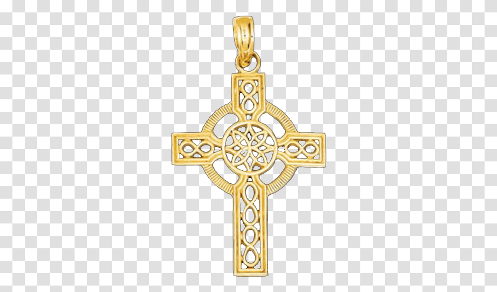 Diamond Cut Celtic Cross Pendant Cross, Crucifix Transparent Png