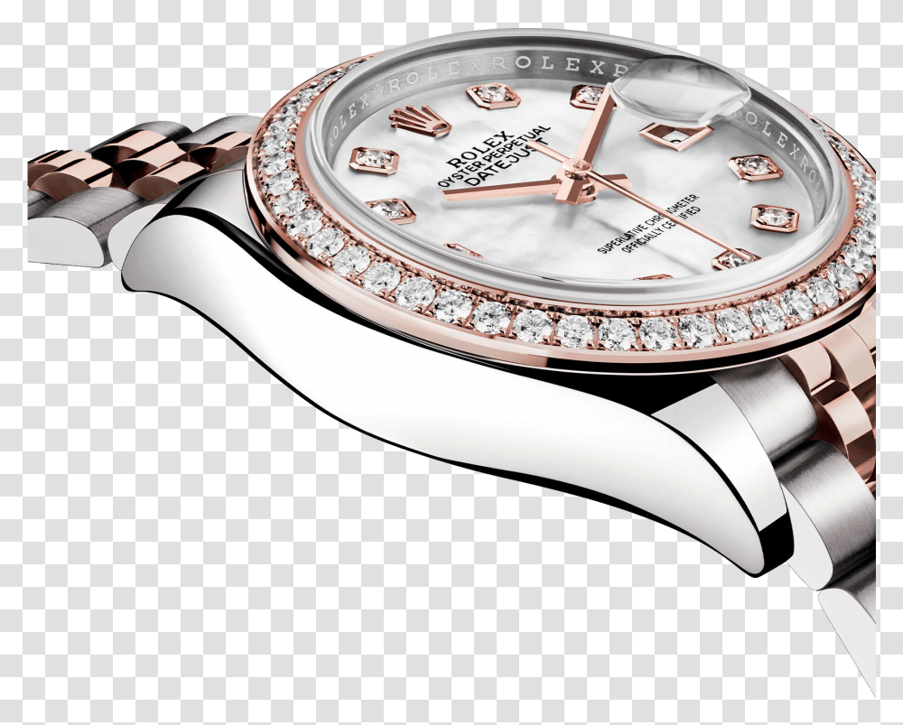 Diamond Datejust Jewellery Clock Watch Rolex Watches Analog Watch, Wristwatch Transparent Png
