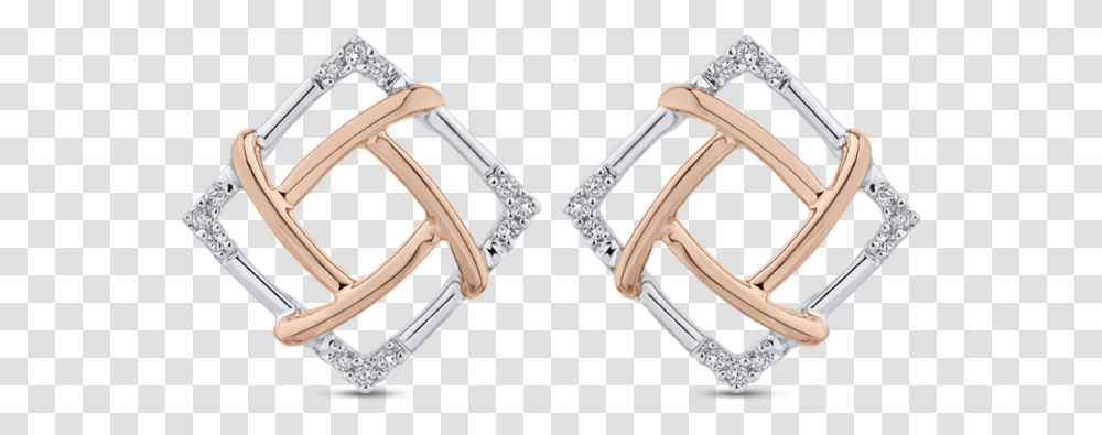 Diamond Earrings In Square Shape, Buckle, Cuff Transparent Png
