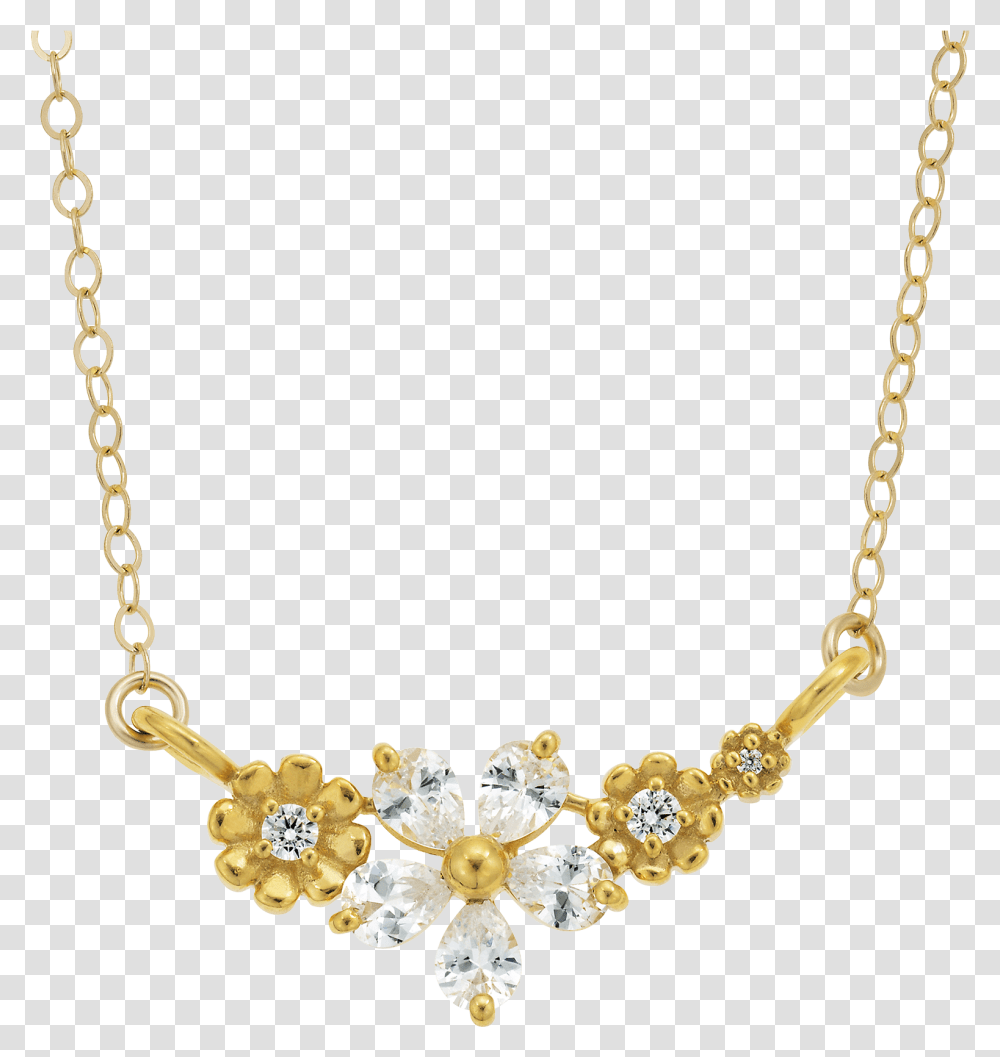 Diamond Flower Garland Pendant Necklace, Jewelry, Accessories, Accessory, Gemstone Transparent Png