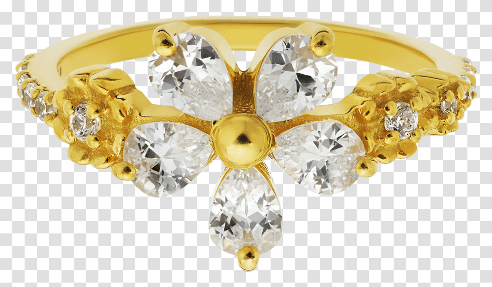 Diamond Flower Garland Ring Engagement Ring, Accessories, Accessory, Jewelry, Gold Transparent Png