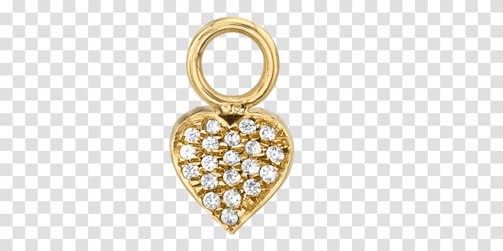 Diamond Heart Hoop Charm Solid, Accessories, Accessory, Jewelry, Pendant Transparent Png