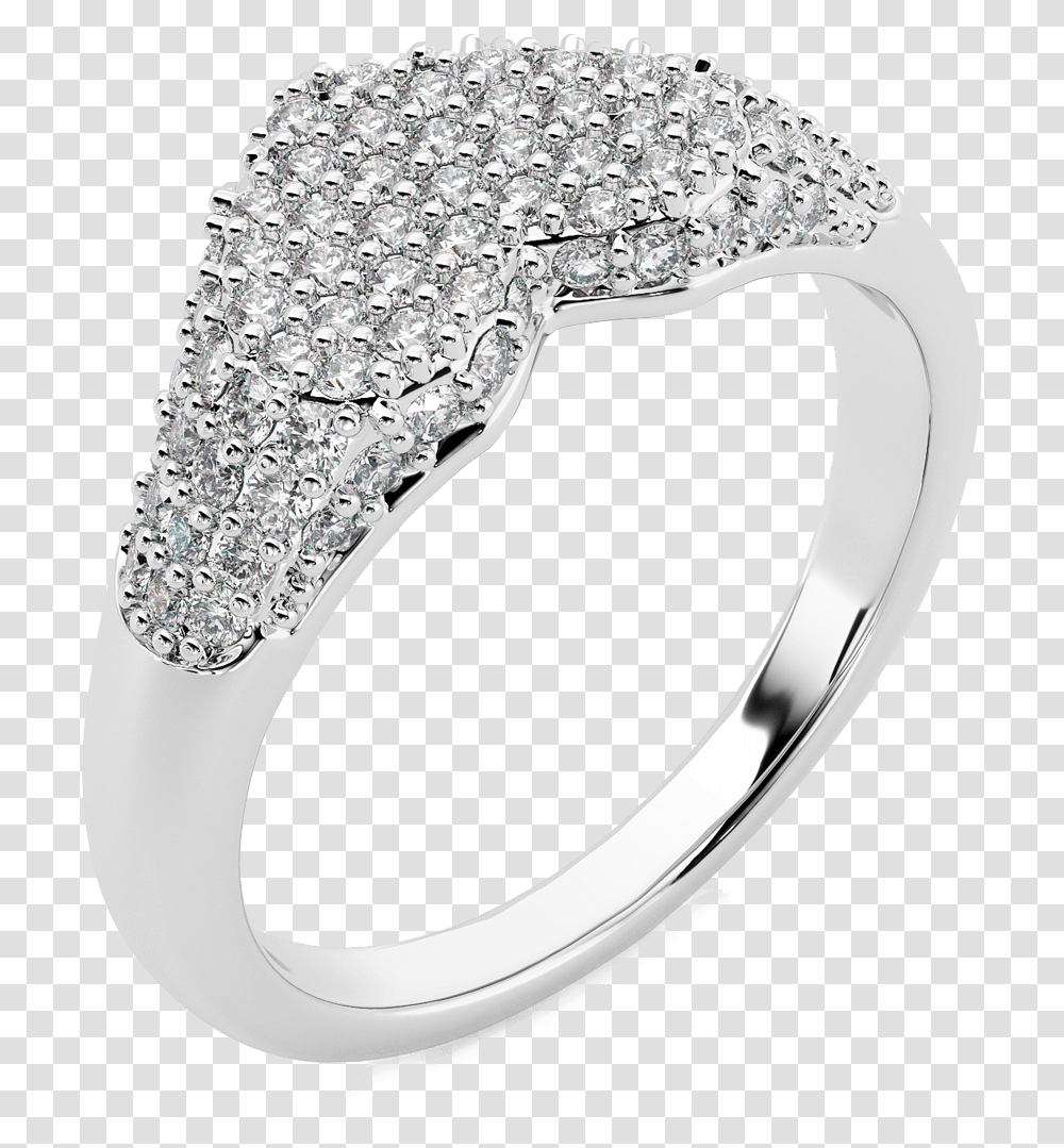 Diamond Heart Pave Signet Ring Solid, Accessories, Accessory, Jewelry, Platinum Transparent Png