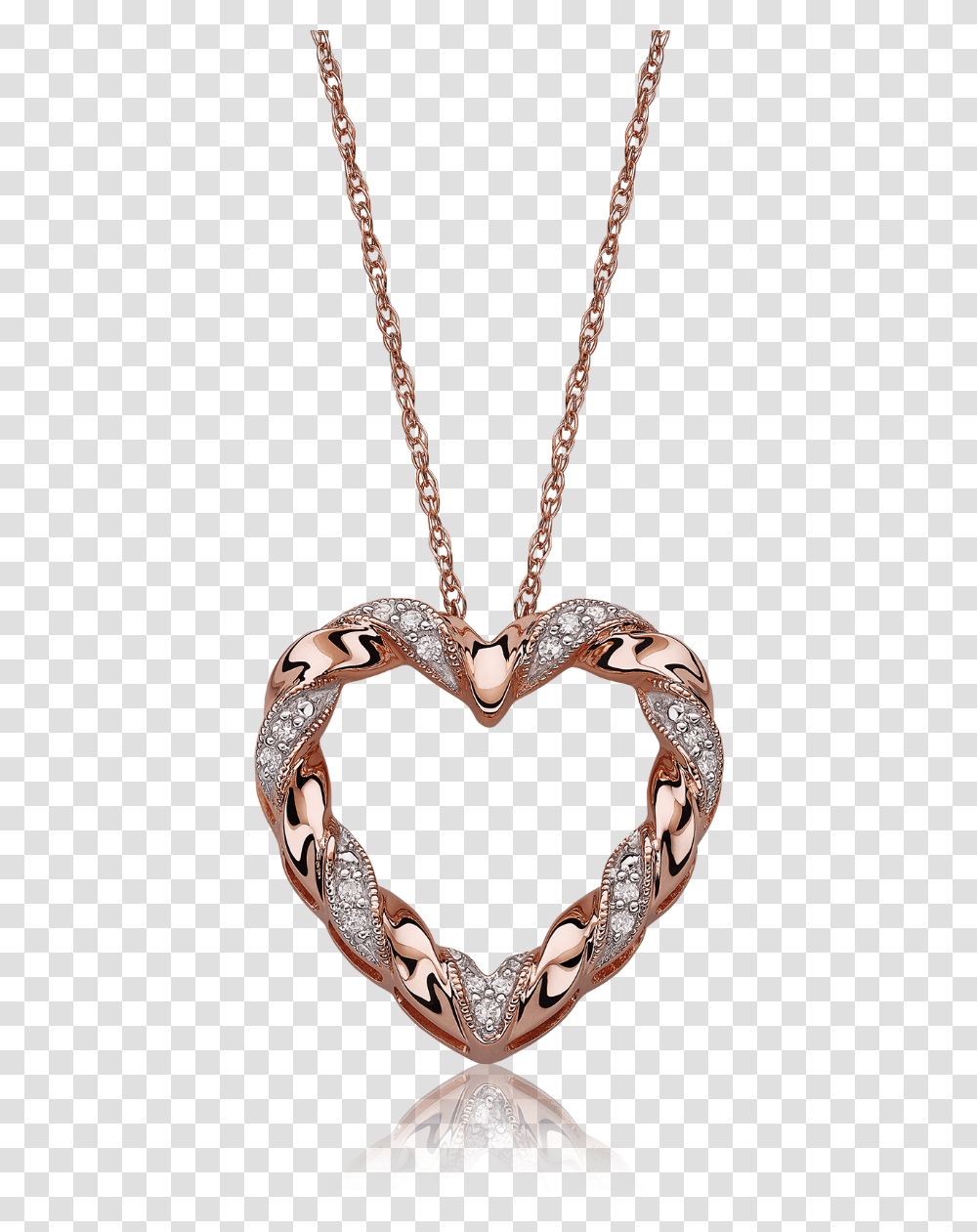 Diamond Heart Ribbon Twist Pendant 10k Mothers Day Diamond Pendant, Necklace, Jewelry, Accessories, Accessory Transparent Png