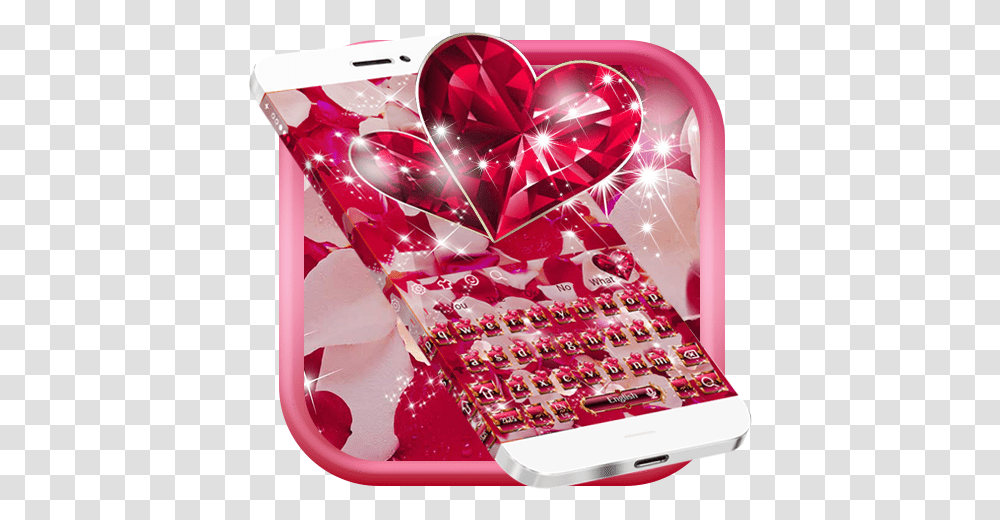 Diamond Heart Rose Keyboard - Leikir Google Play Heart, Electronics, Clothing, Apparel, Shop Transparent Png