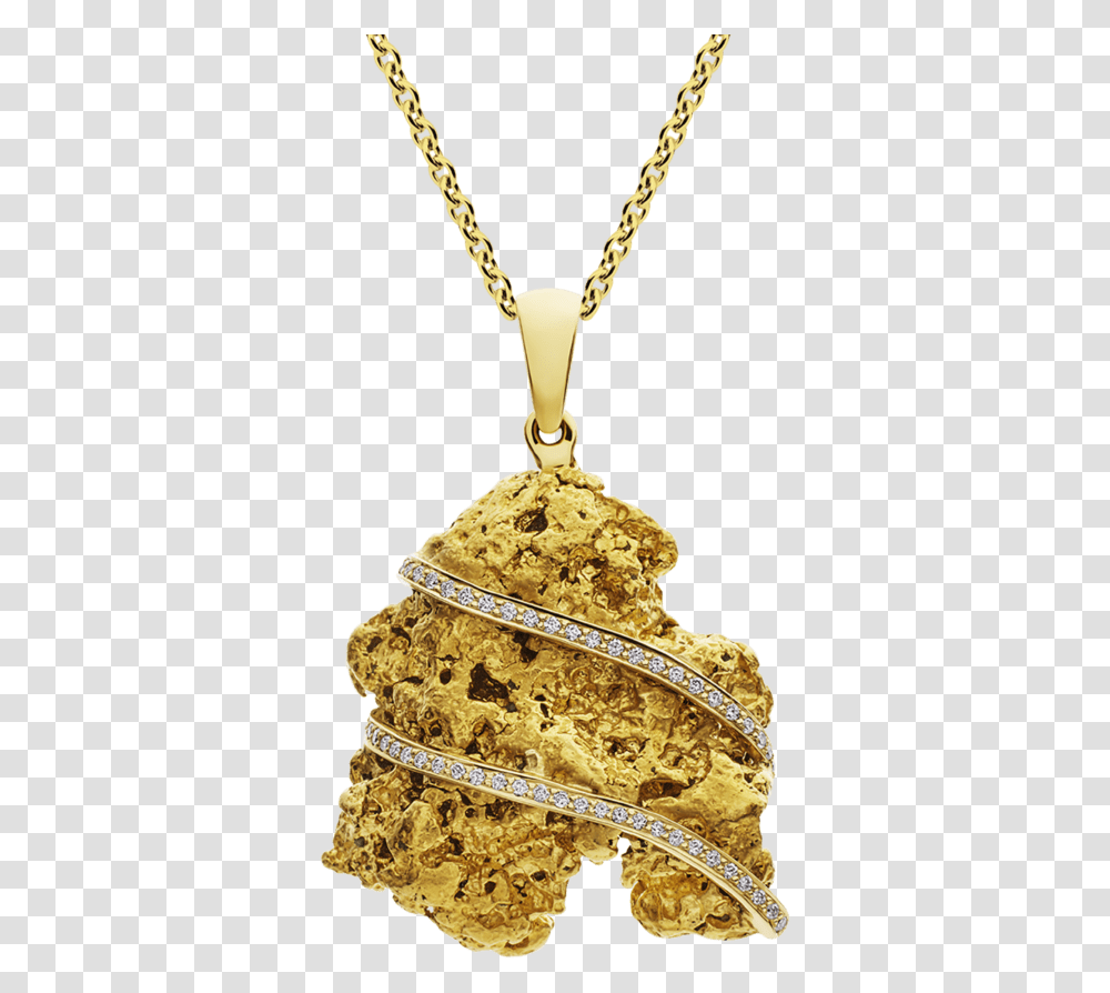 Diamond Nugget Pendant Locket, Gold, Jewelry, Accessories, Accessory Transparent Png