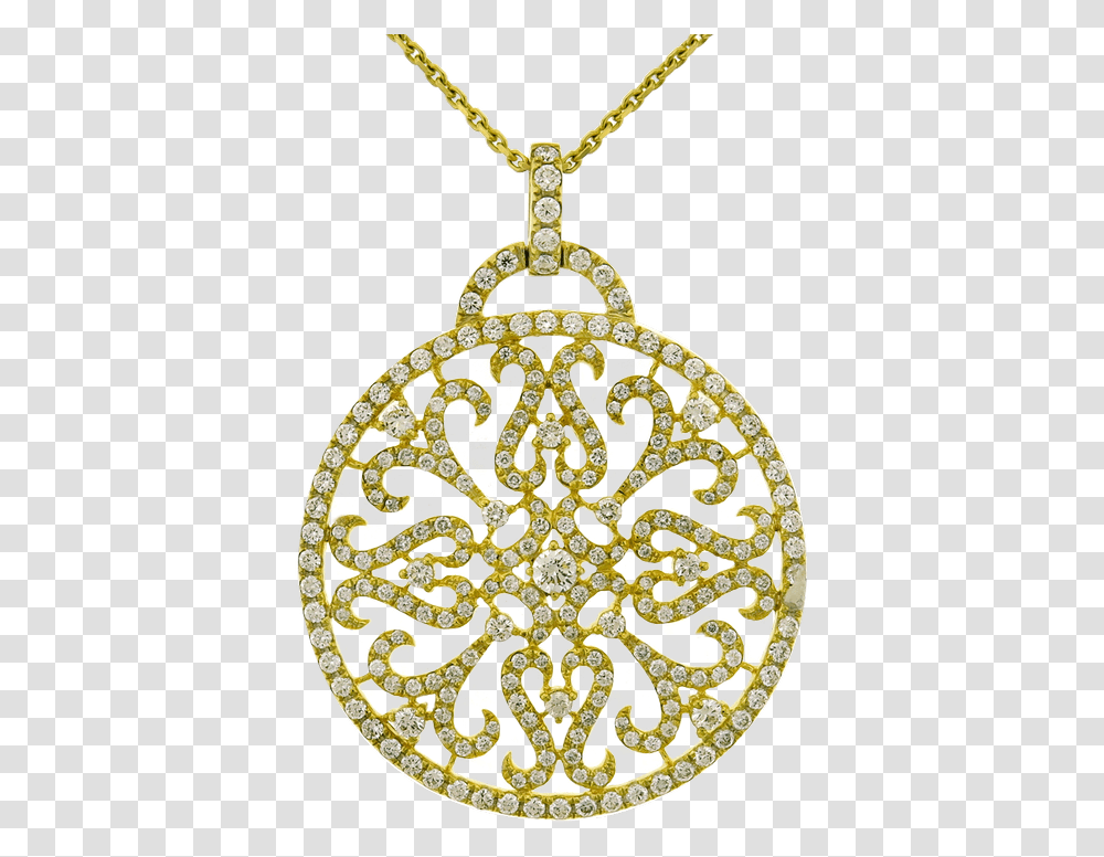 Diamond Pendant With Filigree 18k White Gold, Chandelier, Lamp, Locket, Jewelry Transparent Png