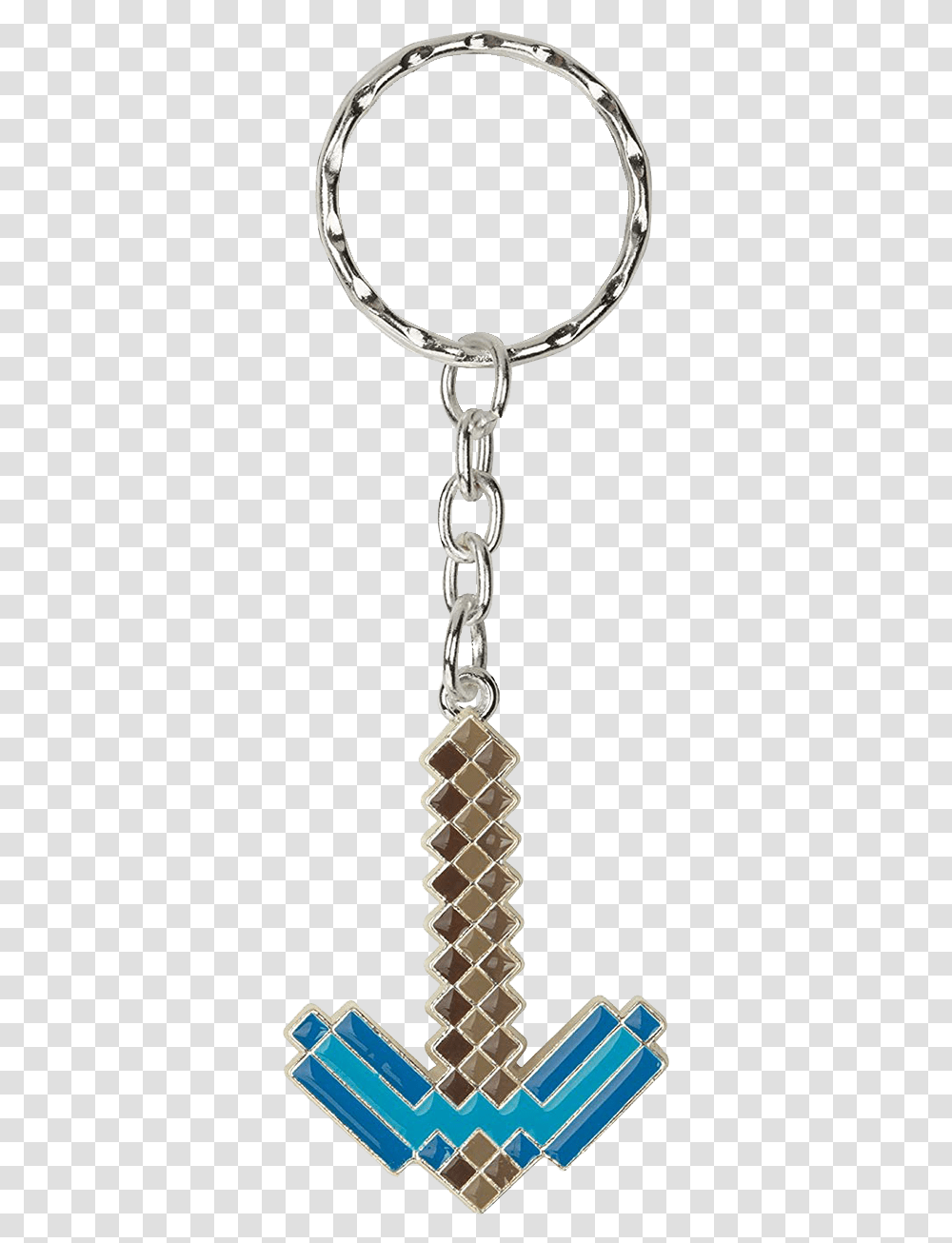 Diamond Pickaxe Keychain, Pendant, Crystal Transparent Png