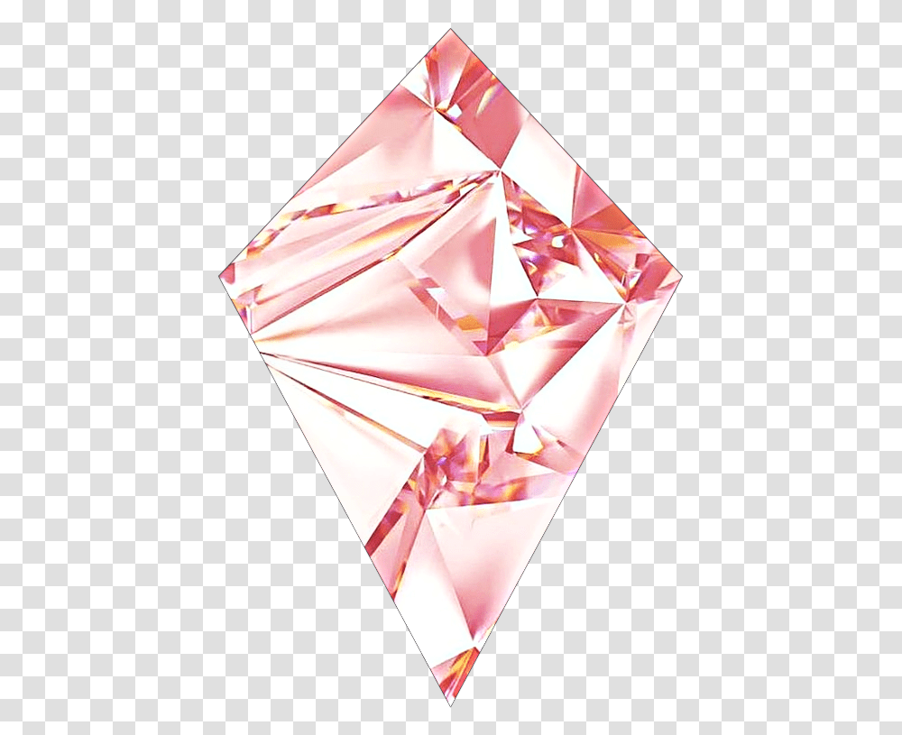 Diamond Pink Sticker Deco Decorations Rose Gold Cute Backgrounds, Gemstone, Jewelry, Accessories, Accessory Transparent Png