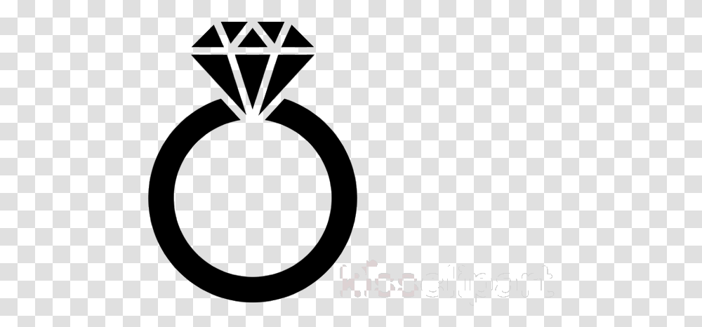 Diamond Ring Black Image Clipart Free Engagement Ring Clipart, Number, Arrow Transparent Png