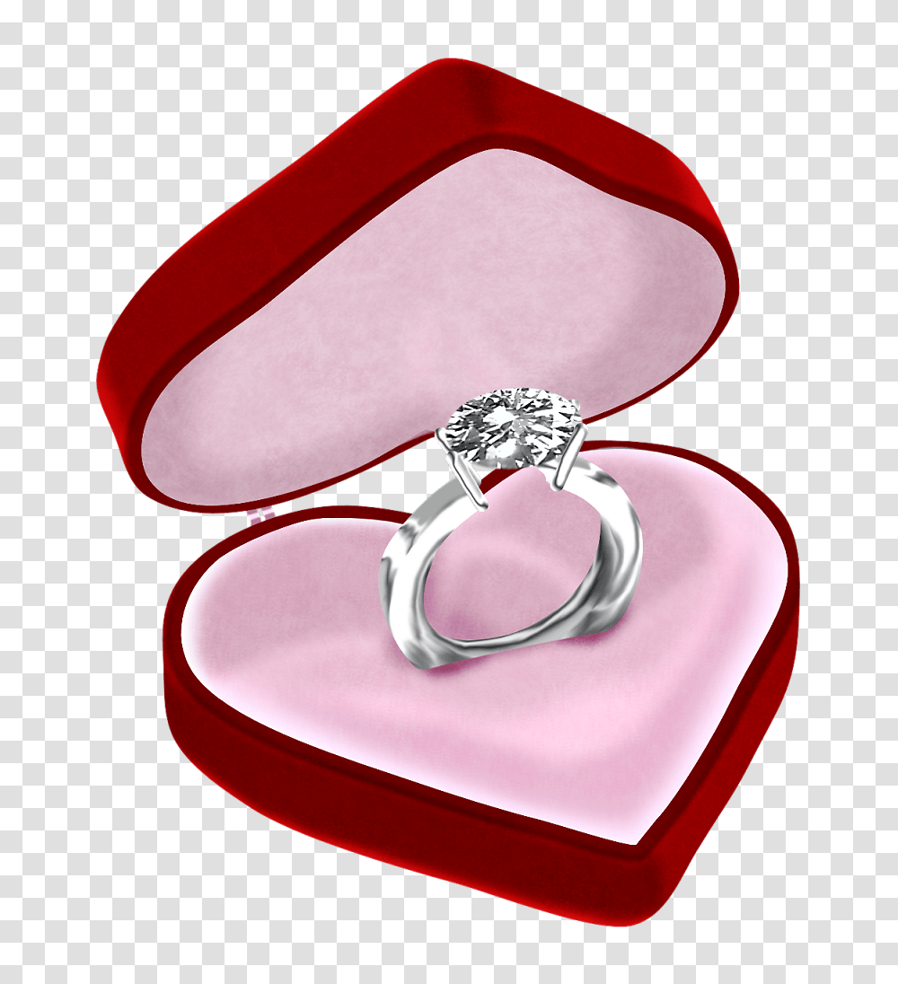 Diamond Ring In Heart Box Clipart Gallery, Accessories, Accessory, Jewelry, Gemstone Transparent Png