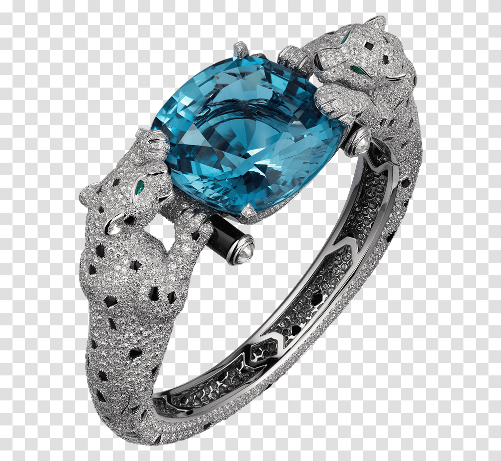 Diamond Ring With Panthers Clipart Cartier Braslet Pantera, Accessories, Accessory, Jewelry, Gemstone Transparent Png