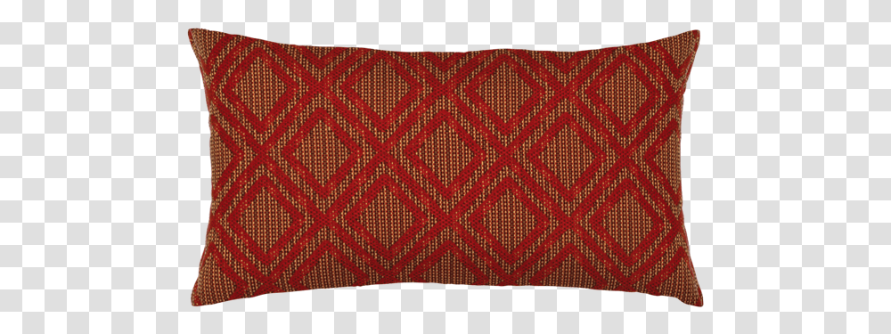 Diamond Rouge Lumbar Cushion, Rug, Weaving, Woven, Pillow Transparent Png