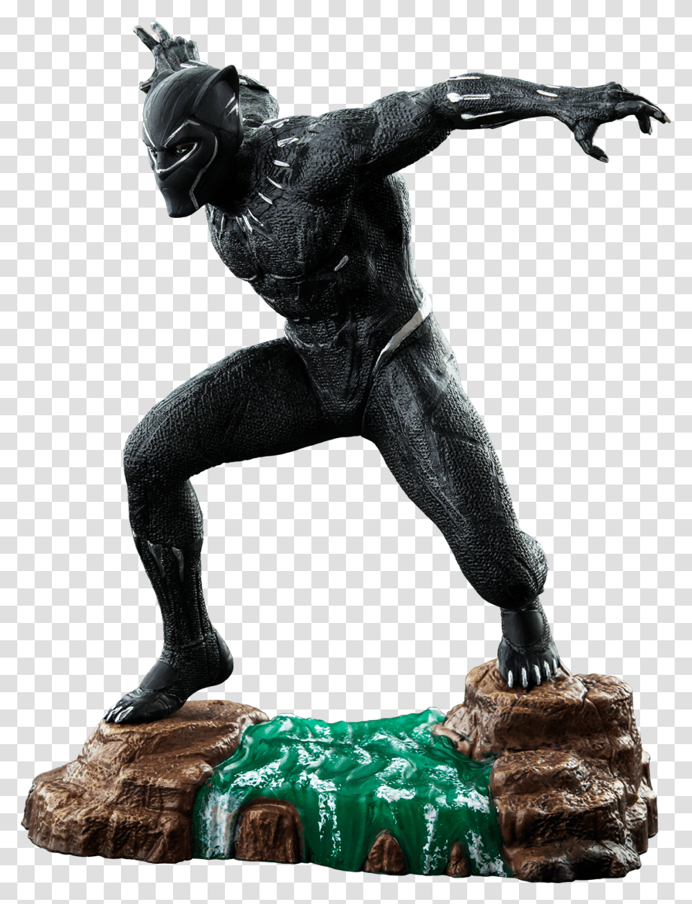 Diamond Select Black Panther Pvc Marvel Gallery Black Panther, Person, Leisure Activities, Figurine, Dance Pose Transparent Png