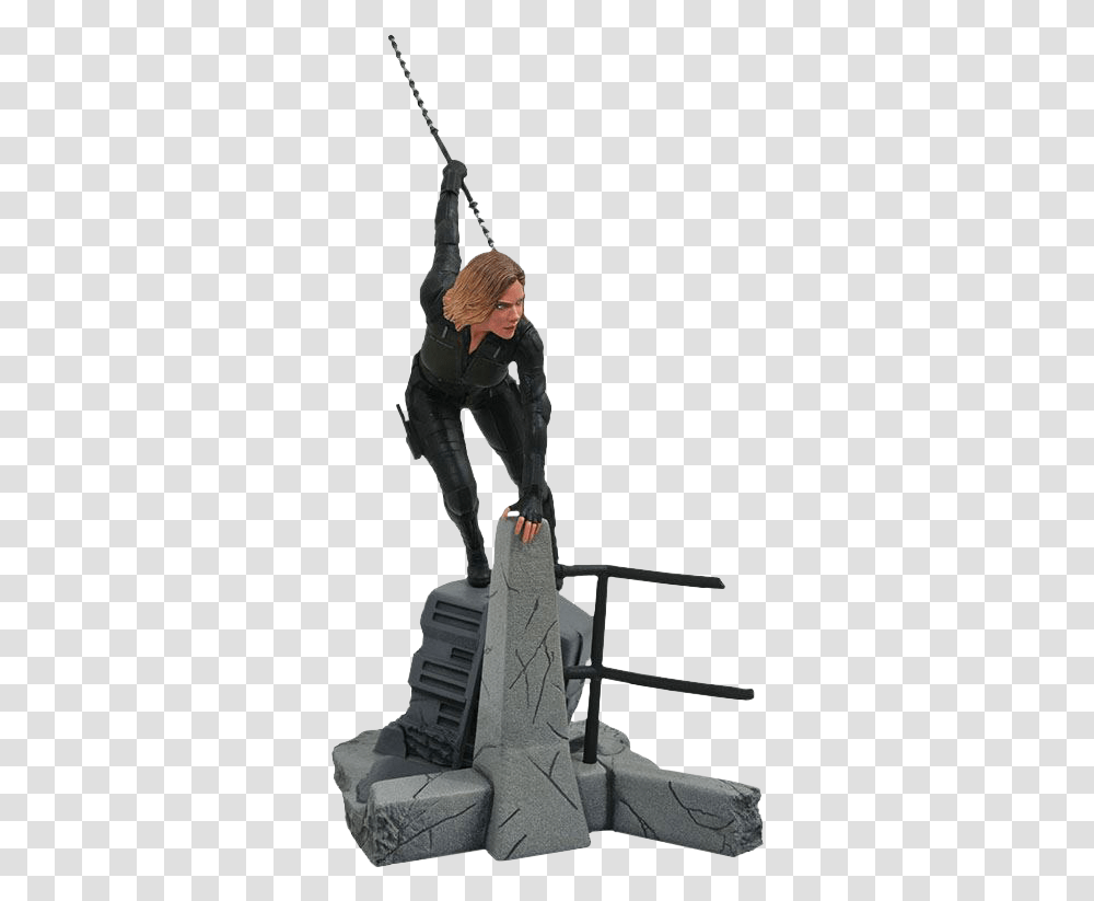 Diamond Select Black Widow Statue, Person, Furniture, Chair, Leisure Activities Transparent Png