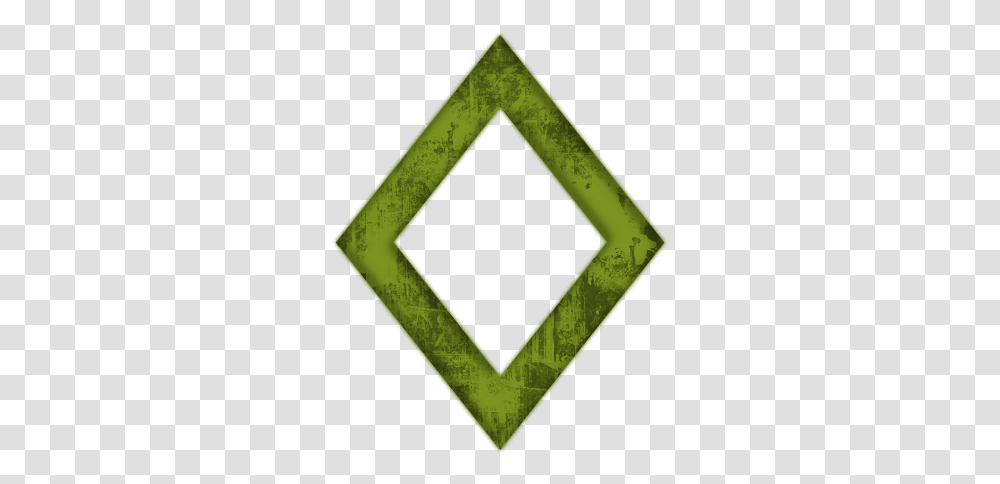 Diamond Shape Clipart Green Diamond Shape Outline, Triangle, Symbol, Text, Star Symbol Transparent Png