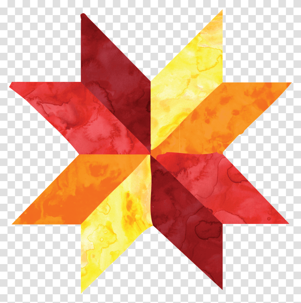 Diamond Shaped Splice Of Creative Polygon Cartoon Craft, Star Symbol, Leaf, Plant, Paper Transparent Png