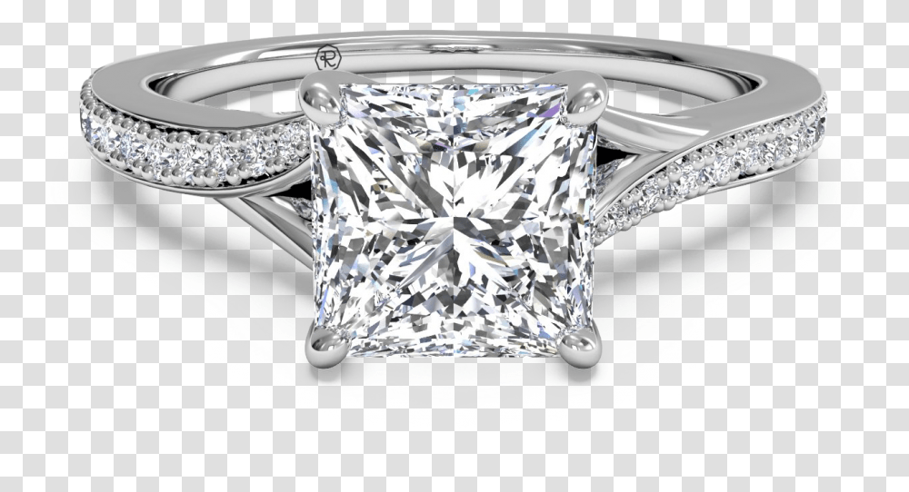 Diamond Shaped Wedding Rings Princess Cut Modern Engagement Rings, Gemstone, Jewelry, Accessories, Accessory Transparent Png