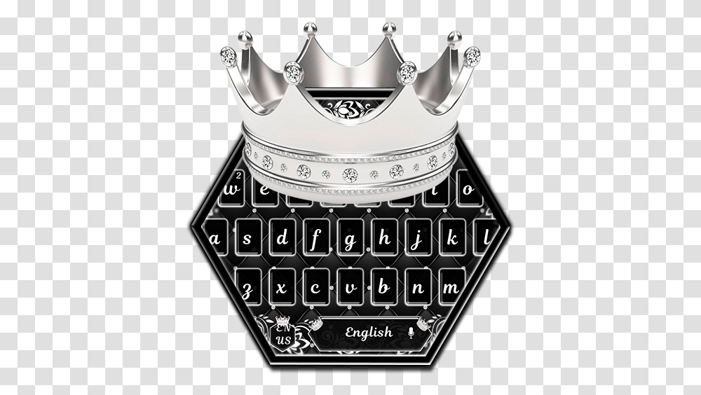 Diamond Silver Crown Keyboard Theme Silver, Accessories, Accessory, Jewelry, Wristwatch Transparent Png